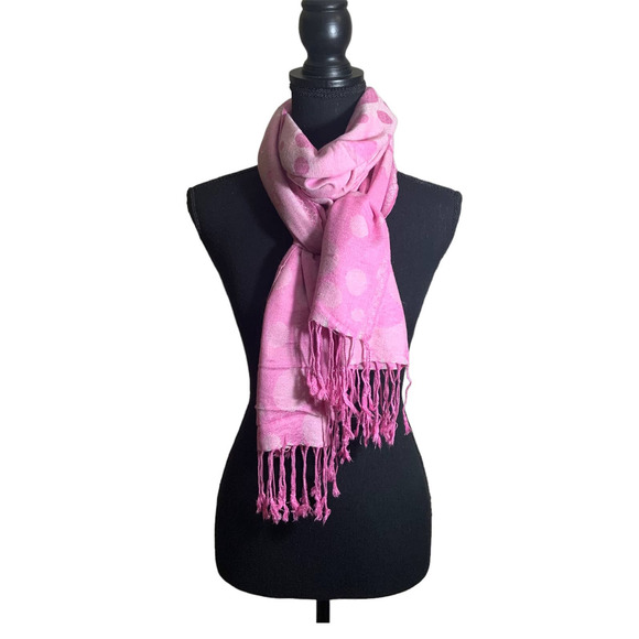 Boho Style Paisley Print Headband, Elegant Long Printed  Women\'s Pashmina Long Boho Oversized Silk Fringe Wrap Scarf Shawl Size L